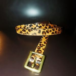 Animal print fashion belt